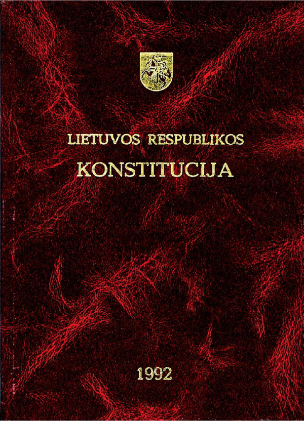 Lietuvos Respublikos Konstitucija.